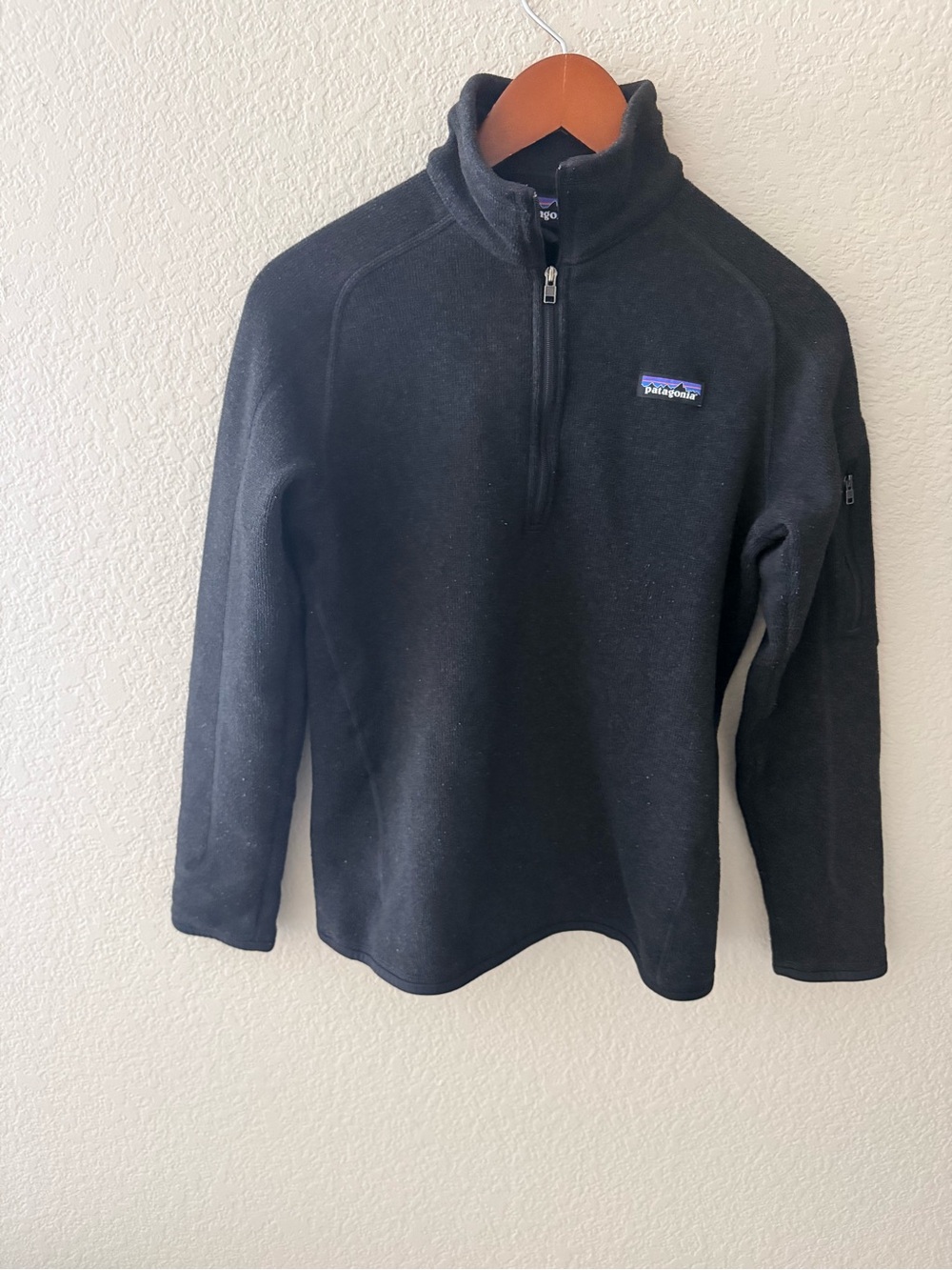 Patagonia Better Sweater Quarter Zip Fleece Pullover Black Medium
